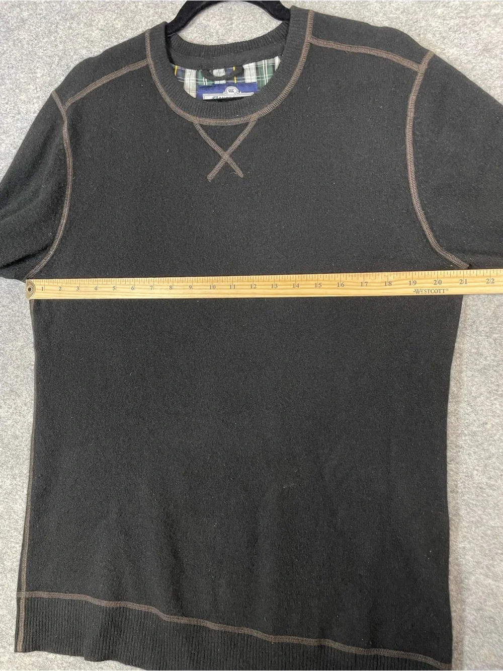 Canterbury Cashmere Men's Black Crewneck Sweater Minimalist Cozy Comfy Large - Picture 5 of 15